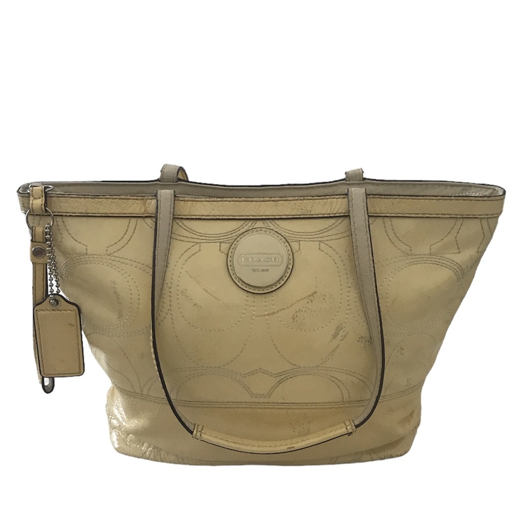 COACH Shoulder Hand Bag Light Yellow Women No. K1120 - F15142